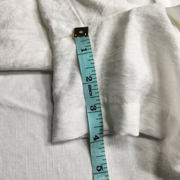 CeCe Women's Shorts Size 10  Paperbag Tie-Front White Casual  Shorts (21) - Picture 5 of 10